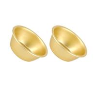 KHBUAB 2pcs Korean Style Aluminum Rice Wine Bowls 12cm Retro Korean Tableware Small Serving Bowls for Home Restaurant BBQ and Outdoor Use