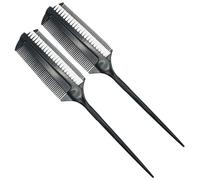 KHBUAB 2pcs Multi-purpose Hair Coloring Brush and Double Sided Hair Dye Comb Plastic Applicator Tool for Professional Salon and DIY
