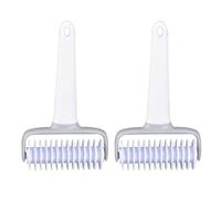 KHBUAB 2pcs Pizza Dough Rolling Pin and Dough Roller Set, White Pp Material Pastry Crust Cutter, Easy to Clean and Wash, for Making Pastries and Handmade Noodles in The Kitchen