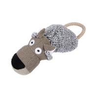 KHBUAB 2pcs Plush Dog Chew for Puppies and Dogs, Adorable Cow Shape Sound, Creative and Funny Pet Plush Plaything for Teething and Interactive Play