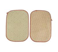 KHBUAB 2pcs Rabbit Grass Mat Cooling Pad Odorless Soft Area to Lay on Natural Rattan Material Comfortable Bedding for Bunnies and Small Animals Random Color