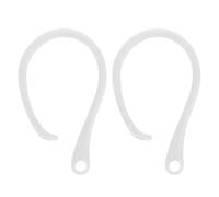 KHBUAB 2pcs Replacement Ear Hooks for Wireless Earbuds 3 and Headphones, Comfortable Tpu Earphone Holder with Secure Fit, Sleek White Ear Hooks for Running and Sports Activities