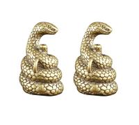 KHBUAB 2pcs Snake Incense Burner Holder Made of Brass with Golden Finish, Multi-functional Incense Censer Suitable for Restaurants and Study, Unique Snake Shape Enhances Home Fragrance