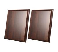 KHBUAB 2pcs Solid Wood Plaques Unfinished Wood Plaque Blanks Coffee Colour 9.8" X 7.9" DIY Engraving Versatile Use for Corporate Events and DIY Projects