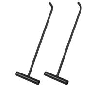 KHBUAB 2pcs Stainless Steel T Shape Manhole Cover Lifting Hooks 45cm Pull Hook Set for Drain Covers and Shutter Doors Industrial Lifting Tool