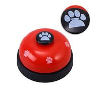 KHBUAB 2pcs Training Bells for Dogs and Puppies with Footprint Pattern Red Iron and Plastic Pet Training Bells for Potty and Communication Pleasant Sound