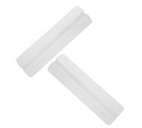 KHBUAB 2pcs White Plastic Ramp Height Strip with Anti Slip Design and Kick Protection for Gates and Pet Fences, Doorway Gap Bridge Floor Threshold Strip