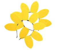 KHBUAB 2pcs Yellow Sunflower Party Headband, Nonwovens and Plastic Material, Simple and Elegant Style, for Birthday Parties and Role-playing Events