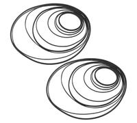 KHBUAB 30pcs Cassette Drive Belt Rubber Audio Playback Belt for Vinyl Record Player and Vcr, Portable, Black, for Foreign Language Practice at Home, Students