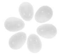 KHBUAB 30pcs Plastic Simulation Parrot Eggs for Hatching and Nest Management, Solid White Plastic Training Tool for Bird Egg Fertility and Breeding Support