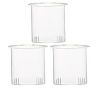 KHBUAB 3pcs Glass Tea Infuser Strainers Set with Evenly Distributed Filter Holes, Light Weight and Convenient for 400ml Teapots, for Tearooms and Restaurants