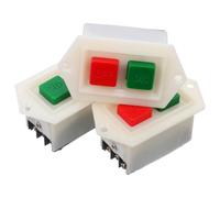 KHBUAB 3pcs Safety Push Button Switch Plastic Start Stop Control Switch for Grinder Machine, Bench Drills, Industrial Equipment, Bench Machines, Metalworking