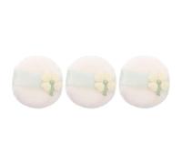 KHBUAB 3pcs Washable Makeup Powder Puff with Plush Cloth Material, Four Leaf Shamrock Shape, High Powder Grasp and Reusable Design, for Makeup and On-the-go Touchups
