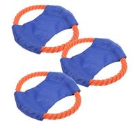 KHBUAB 3pcs Wear-resistant Dog Throwing Plates Made of Polyester and Canvas, Multi-use Portable Flying Discs for Dogs to Play and Train in Daily Life Random Color