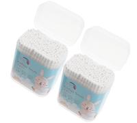 KHBUAB 400pcs Cotton Swabs with Double-head round Tips for Gentle Ear and Nose Cleaning, Strong Toughness, Made of Cotton and Paper, for Daily Grooming and Care