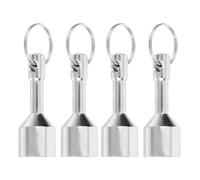 KHBUAB 4pcs Jewelry Magnet Testing Keychain Portable Handheld Metal Detector with Calibration Weight Silver Iron Magnet Elegant Stylish Design for Professionals and Hobbyists in Trade