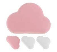 KHBUAB 4pcs Silicone Door Stopper Heart Shaped Self Adhesive Bumpers for Home and Office Accessories, Lightweight Design to Reduce Noise and Prevent Marring on Walls