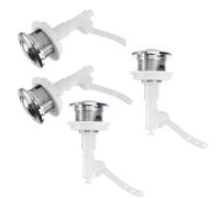 KHBUAB 4pcs Toilet Tank Push Button Water Tank Push Button White Rustproof Easy to Press Hotel and Family Use