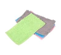 KHBUAB 4pcs Washable Guinea Pig Bed Mats Made of Chenille Plush, Absorbent and Resists Fraying Small Animal Cage Pads for Pet Rat and Bunny Bedding