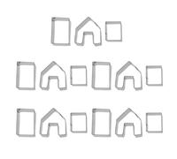 KHBUAB 5 Sets 15pcs Christmas Gingerbread House Biscuit Cookie Cutters Stainless Steel Baking Tools for Cutting Cookie Dough and Fruits for Christmas Party