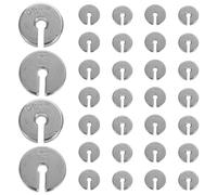 KHBUAB 50pcs Lab Slotted Weights Set Made of Chromium Plated Iron with 5g and 10g round Weights, Compact and Portable Design for Physics Laboratory and Classroom Experiments