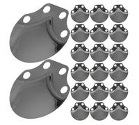 KHBUAB 50pcs Stainless Steel Fish Scale Armor Plates for Producing Knight Costume Materials and Armor Repair, Replaceable Dark-colored Scales with Historical Authenticity