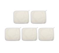 KHBUAB 5pcs Exfoliating Back Scrubbing Washcloths for Shower, Rich Foaming Bath Scrubber Towels Made of Sturdy PPE Material, Beige Washcloth Body Shower Set