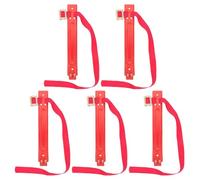KHBUAB 5pcs Fire Extinguisher Mounting Brackets Iron Wall Hanging Holder with Fixing Strap for 2kg-4kg Extinguishers, Effortless Installation and Double Safety Design for Home and Boat