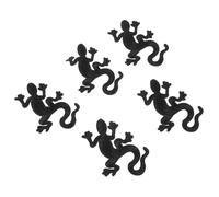 KHBUAB 5pcs Iron on Gecko Shaped Embroidered Fabric Patches for Hat and Backpack, Delicate Cartoon Clothes Patches to Hide Torn Spots, Suitable for Home and Tailor Shop Use