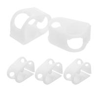 KHBUAB 5pcs Plastic Hose Clamp Adjustable Shut Off Tube Tubing Clamp White Flow Control Valve for Environmental Protection and Beer Bottles