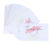 KHBUAB 60pcs Paper Thanks Cards for Order with Chic Look and Simple Colour Matching Design, Easy Carrying Thank You Cards for Stores and Bakeries to Convey Appreciation Elegantly