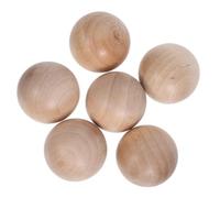 KHBUAB 6pcs Pine Wood Round Ball Stoppers for Glass Bottles 30mm Diameter Wooden Jar Stopper Set for Kitchen Storage and Wine Bottle Sealing