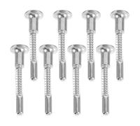 KHBUAB 6pcs Spring-Loaded Window Screen Plunger Pin Latches in Silver Iron with Repair Kit, Convenient Small Bed and Window Screen Latch Replacement for Secure Fastening