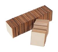 KHBUAB 75pcs Blank Wood Wooden Cubes Beige Wood Craft Sheet Versatile Resist Deformation Pieces for Decorating and Schools DIY Creative Projects