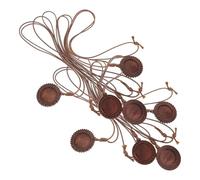 KHBUAB 8pcs Wood Bezel Pendant Tray with Flower Edge Design, round Shape DIY Craft Jewelry Base for Personalize Charms and Jewelry Making Projects