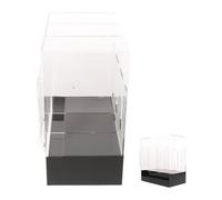 KHBUAB Acrylic Card Storage Box with 3 Slots for Board Game Cards and Enhanced Visual Experience Matte Coated Surface