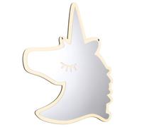 KHBUAB Acrylic Mirror Ornament Unicorn Shape Silver Wall Hanging | Boys and Girls Make up Mirror, Water Resistant Finish, Easy to Install, Can be Stuck or Hung on Wall