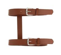 KHBUAB Adjustable Pu Leather Blanket Carrier Strap with Handle for Picnic Blanket and Yoga Mat, Quick Fix H Shape Design for Picnicking at The Park and Storage, Brown Colour