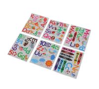 KHBUAB Alphabet Wall Stickers for Playroom and Rooms, Removable Adhesive Vinyl Decals with Letters and Animals, Educational Wall Decor for Nursery or Classroom
