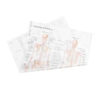 KHBUAB Anatomical Skeletal System Poster on Cloth Material 50x70cm Beige Human Body Skeleton and Muscles Chart for Teaching and Home Office Decoration