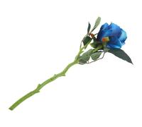 KHBUAB Artificial Blue Rose Decor with Long Stem, Forever Blooming Simulation Flower Made of Lint and Plastic, Lightweight and Easy to Clean for Marriage Proposals and Home Decoration