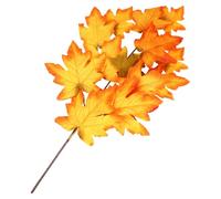 KHBUAB Artificial Maple Shrubs Yellow Flannel Thanksgiving Decor Delicate Simulation Leaves for Photography Props and Autumn Centerpieces