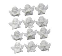 KHBUAB Baroque Angel Wing DIY Accessories 20Pcs White Resin Parts for Jewelry Making and Handmade Charms Crafting Suitable for Phone Case Decoration and Creation