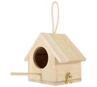 KHBUAB Bird Nest Decoration Random Color Wooden Made from Timber Delicate Bird Nest Ornament Yellow Realistic Simulation Design for Garden and Home, for Party and Bar Decoration