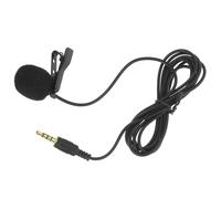 KHBUAB Black Mini Clip-on Lavalier Microphone for Phone Video Recording, Metal Condenser Mic with 3.5mm Jack, Easy to Carry for On-the-go Recording