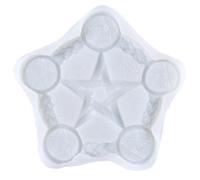 KHBUAB Candle Holder Mold, that Can Hold Five Candles Pentagram Shaped Silicone Easy to Clean Star Shaped Mold for Candlestick Making for Divination and Home Decoration