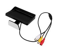 KHBUAB Car Rear View Monitor 4.3 Inch High-definition Display Screen with Folding Rearview Mirror Backup Camera Screen for Universal Vehicle Parking Assistance