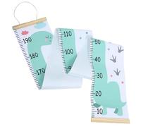 KHBUAB Cartoon Animal Themed Height Measuring Ruler, Wooden Frame with Canvas Material, Comfortable to Use Growth Chart for Home and Kindergarten Wall Decor