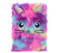 KHBUAB Cartoon Notebook Cat Plush Writing Pad 8.5X6.3 Inch Soft Cover Diary for Creative Notes and Poetry