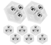 KHBUAB Caster Ball Bearing Steel Abs Structure and Nickel-plated 32pcs Small Adhesive Wheels with Three Material, Quiet Swivel Casters Universal for Appliances and Furniture on Floor